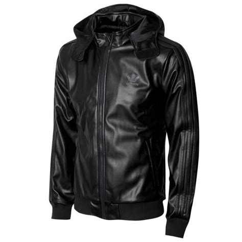 herren mantel adidas|adidas leather jacket men.